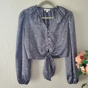 Topshop long sleeves cropped top